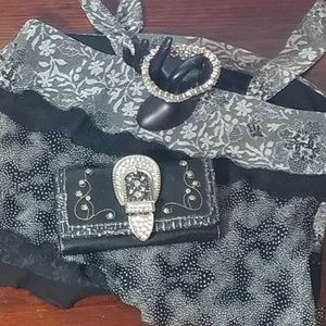 Black Western Bling Wallet